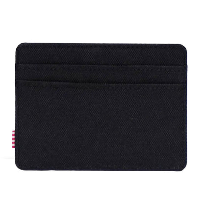 Solid Black - Back - Herschel Charlie RFID Blocking Card Holder