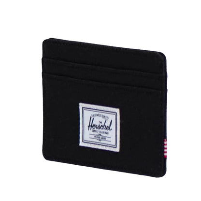 Solid Black - Side - Herschel Charlie RFID Blocking Card Holder