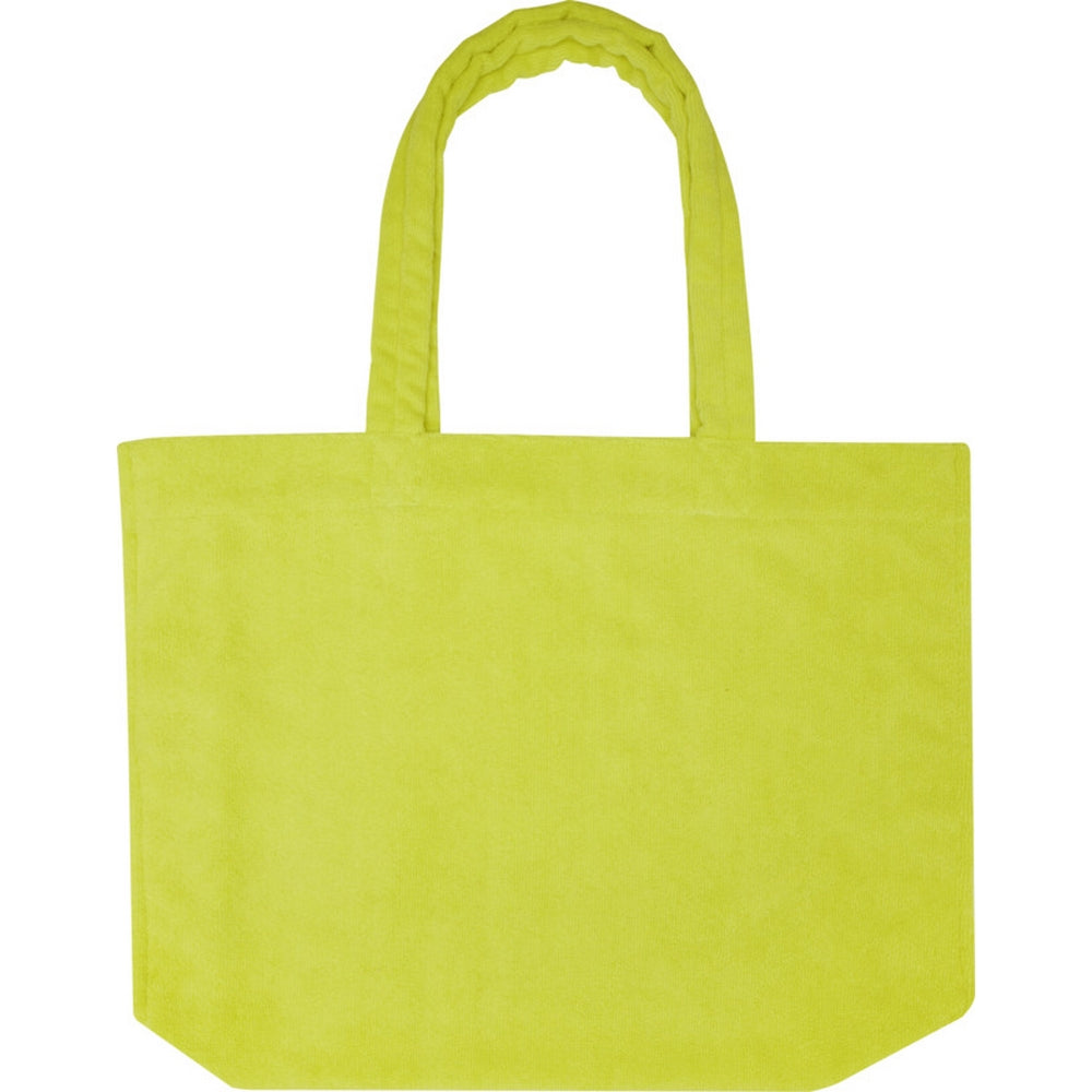 Lime - Front - Floso Siam Terrycloth Beach Recycled 13L Tote Bag