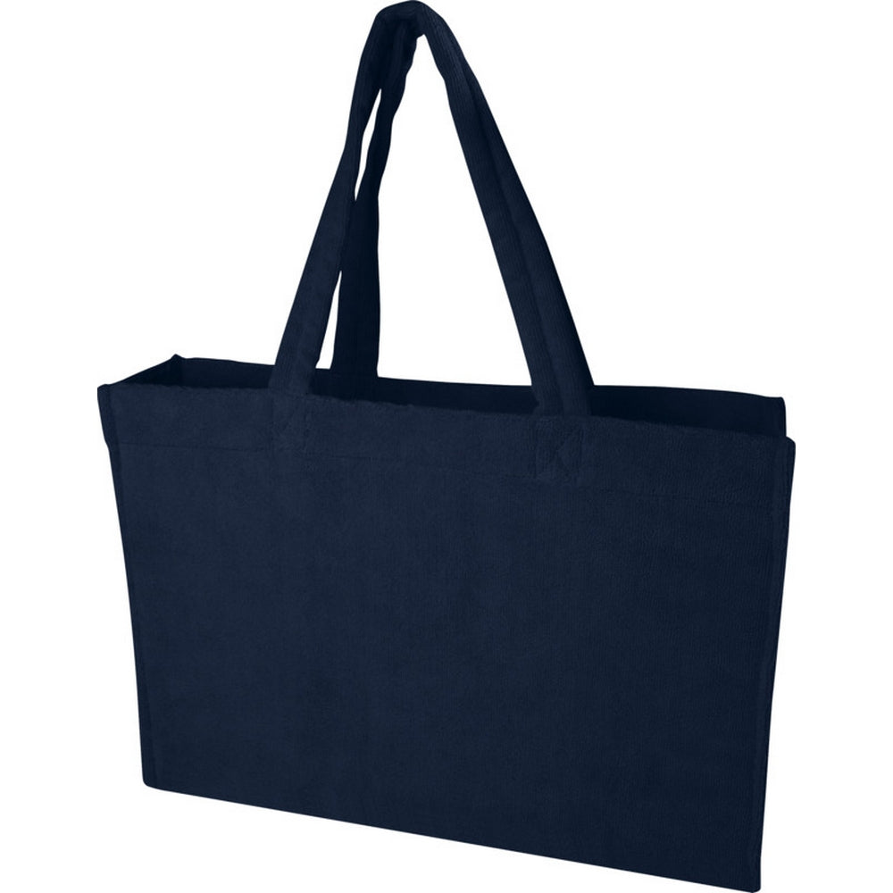 Navy - Back - Floso Siam Terrycloth Beach Recycled 13L Tote Bag