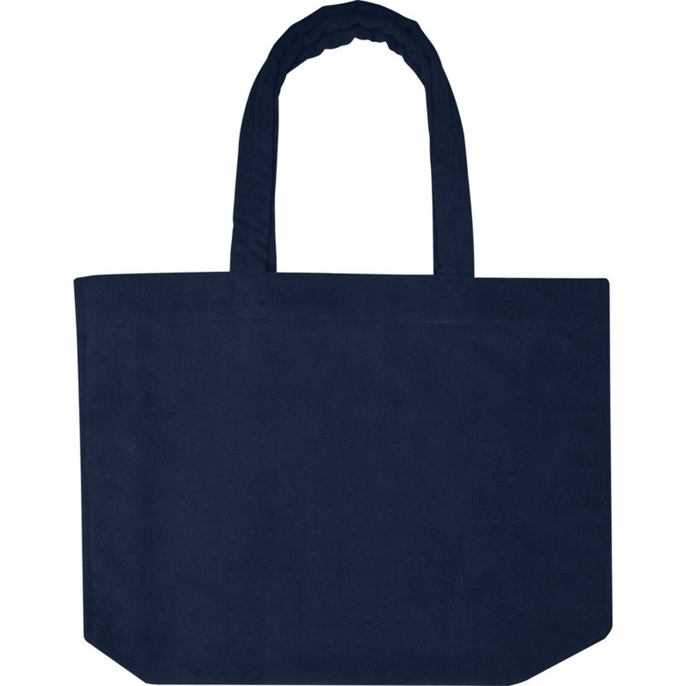 Navy - Front - Floso Siam Terrycloth Beach Recycled 13L Tote Bag