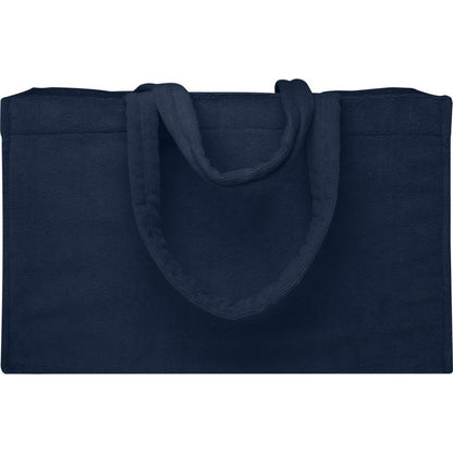 Navy - Side - Floso Siam Terrycloth Beach Recycled 13L Tote Bag