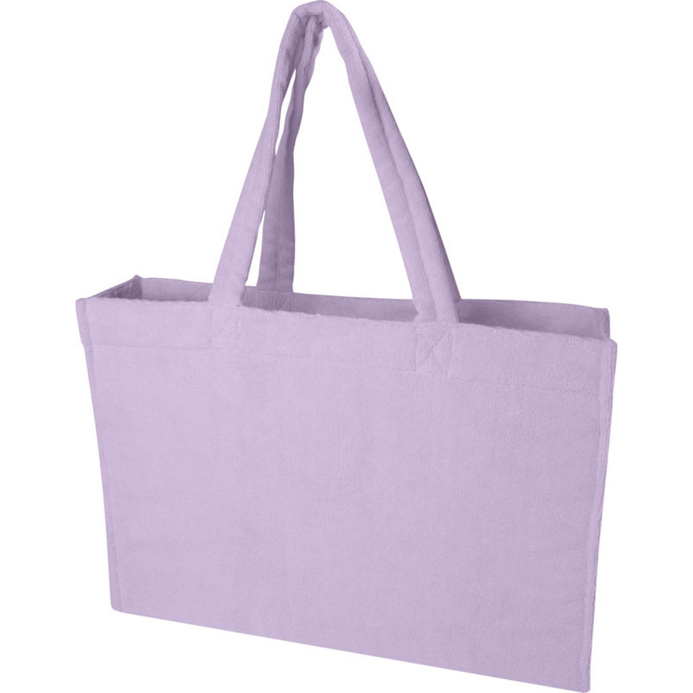 Lilac - Back - Floso Siam Terrycloth Beach Recycled 13L Tote Bag