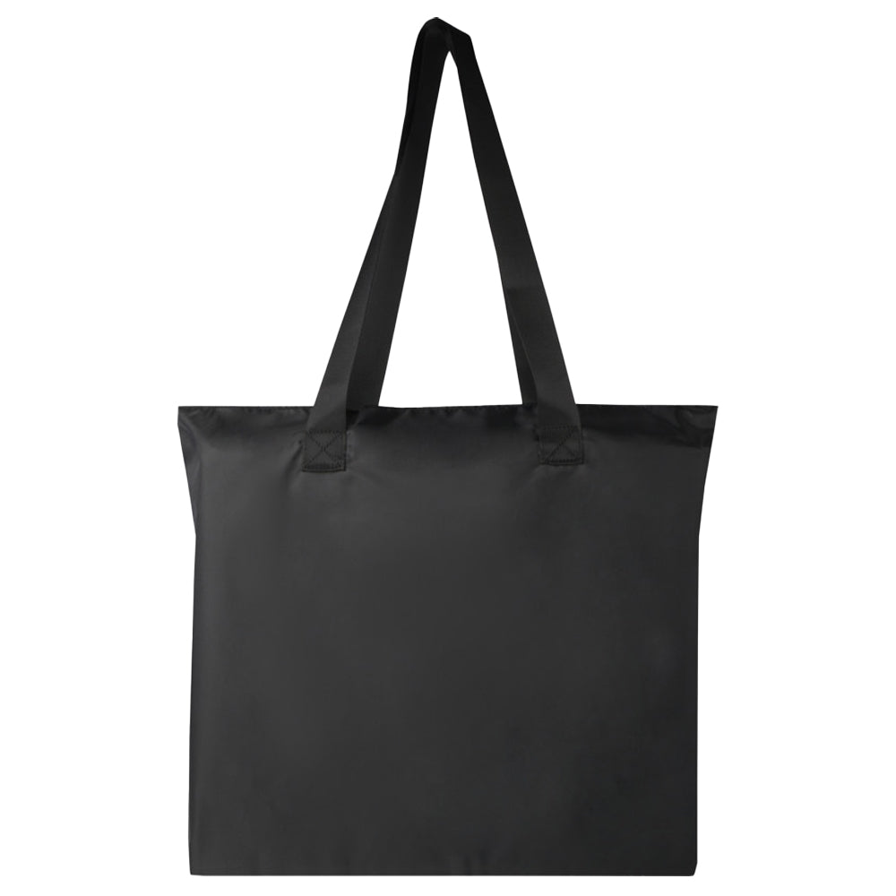 Solid Black - Back - Floso RPET Foldable 16L Tote Bag