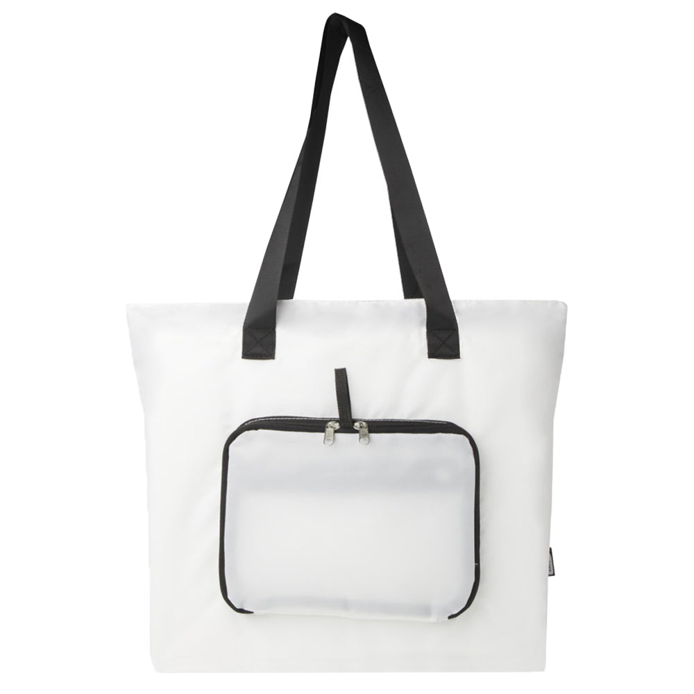 White - Front - Floso RPET Foldable 16L Tote Bag