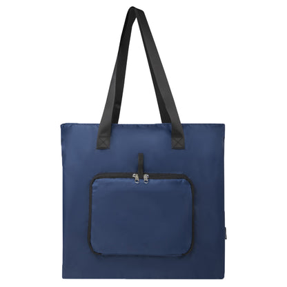 Navy - Front - Floso RPET Foldable 16L Tote Bag