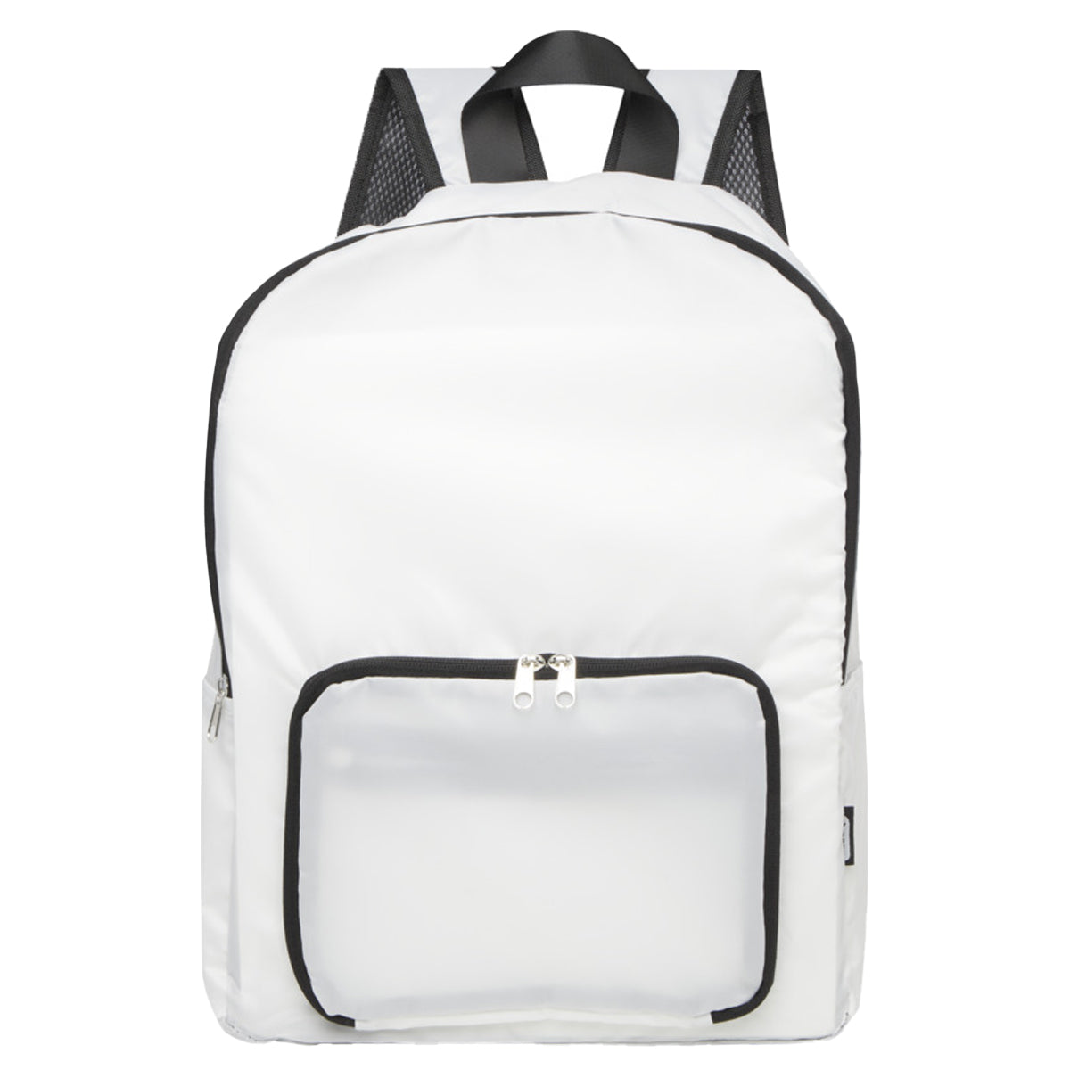White - Front - Floso RPET Foldable 15L Backpack