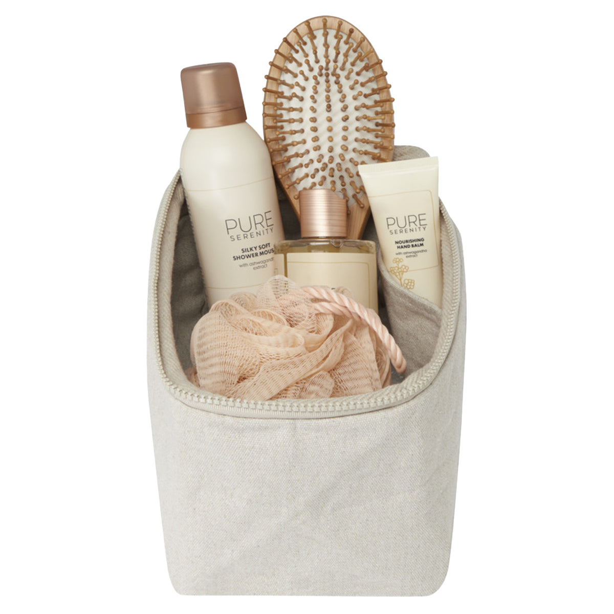 Oatmeal - Side - Pack Recycled Aware Toiletry Bag