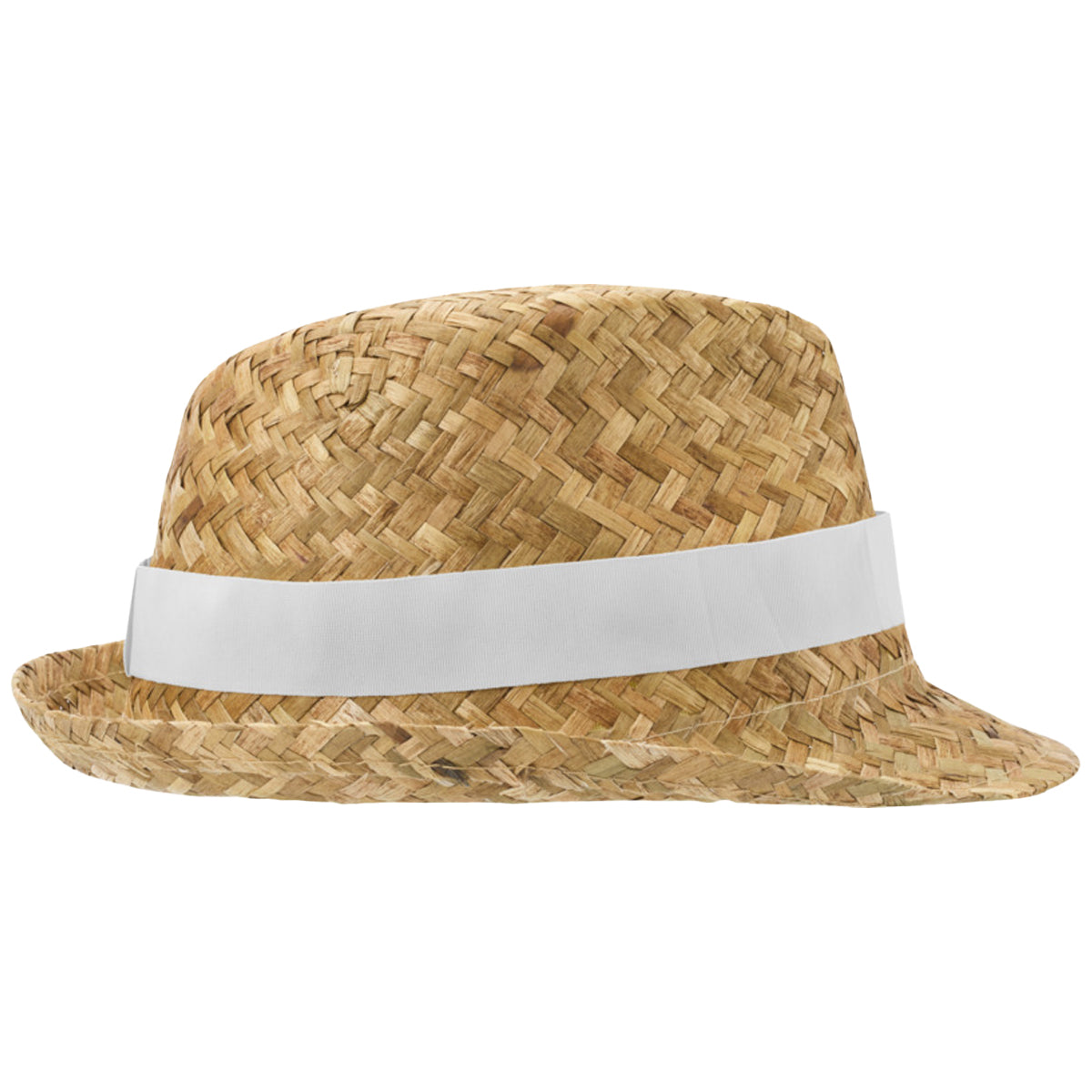 Natural-White - Side - Floso Unisex Adult Pricus Straw Sun Hat