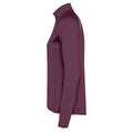 Plum Red - Back - Roly Womens-Ladies Estambul Quarter Zip Long-Sleeved Sweatshirt