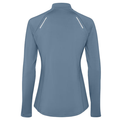 Storm Blue - Back - Roly Womens-Ladies Estambul Quarter Zip Long-Sleeved Sweatshirt