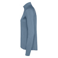 Storm Blue - Side - Roly Womens-Ladies Estambul Quarter Zip Long-Sleeved Sweatshirt