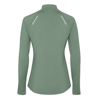 Laurel Green - Back - Roly Womens-Ladies Estambul Quarter Zip Long-Sleeved Sweatshirt
