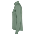 Laurel Green - Side - Roly Womens-Ladies Estambul Quarter Zip Long-Sleeved Sweatshirt