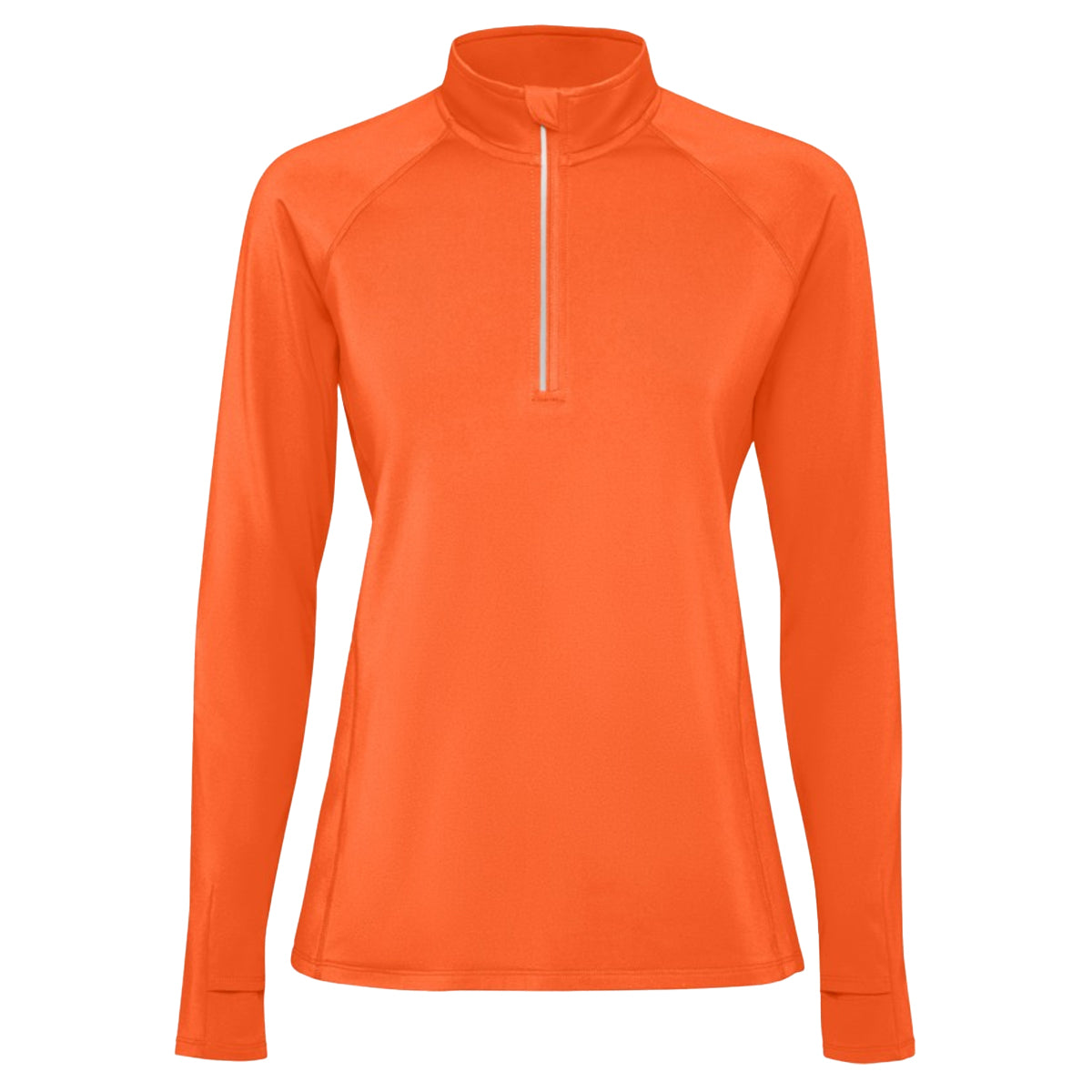 Fire Orange - Front - Roly Womens-Ladies Estambul Quarter Zip Long-Sleeved Sweatshirt