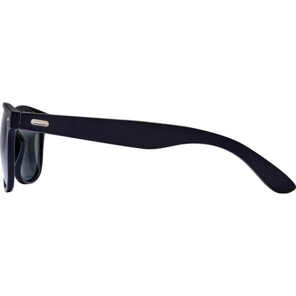 Solid Black - Side - Floso Unisex Adult Bamboo Sunglasses