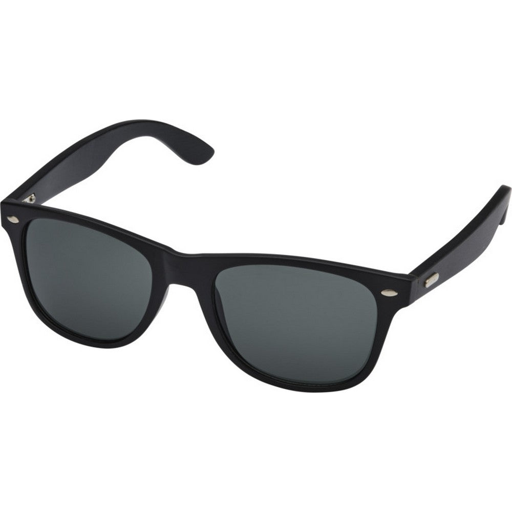 Solid Black - Pack Shot - Floso Unisex Adult Bamboo Sunglasses