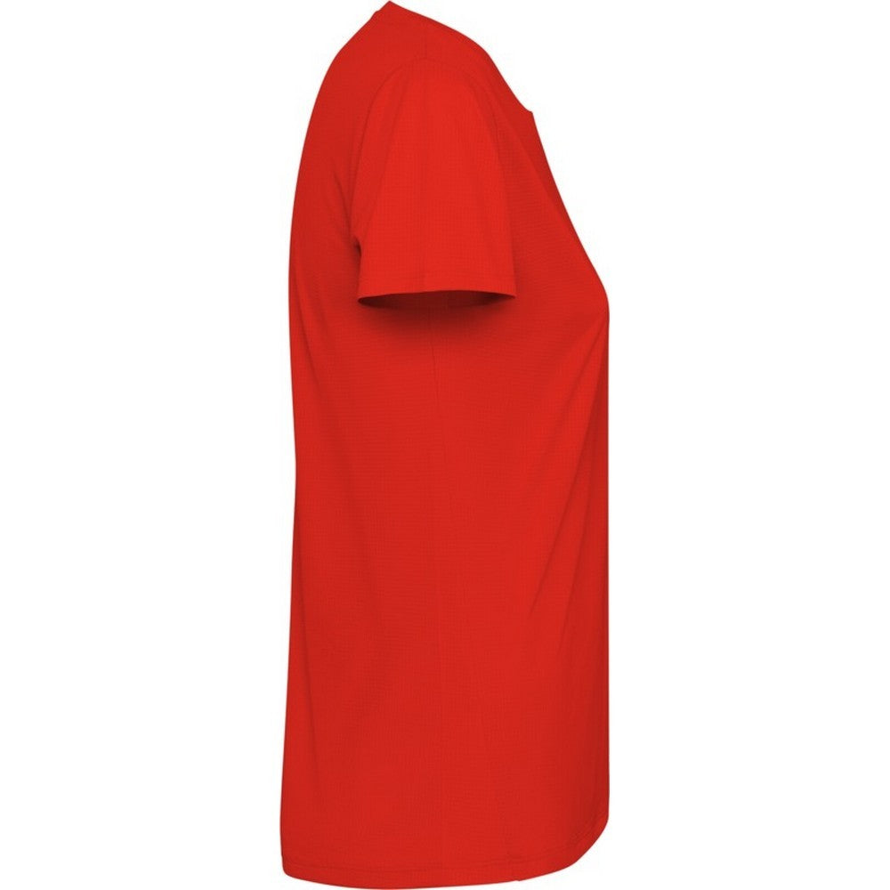 Red - Side - Roly Womens-Ladies Estoril Short-Sleeved T-Shirt