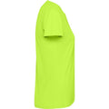 Fluorescent Green - Side - Roly Womens-Ladies Estoril Short-Sleeved T-Shirt