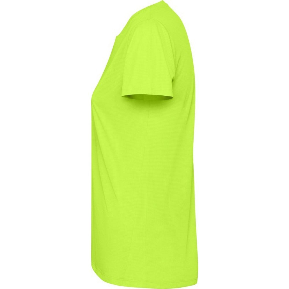Fluorescent Green - Lifestyle - Roly Womens-Ladies Estoril Short-Sleeved T-Shirt