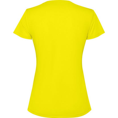 Fluorescent Yellow - Back - Roly Womens-Ladies Estoril Short-Sleeved T-Shirt