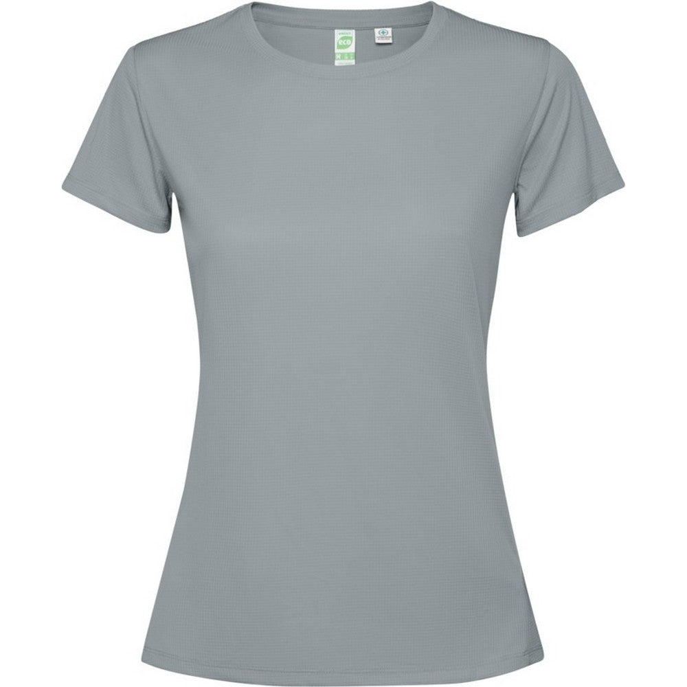 Grey - Front - Roly Womens-Ladies Estoril Short-Sleeved T-Shirt