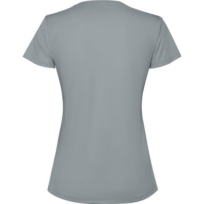 Grey - Back - Roly Womens-Ladies Estoril Short-Sleeved T-Shirt