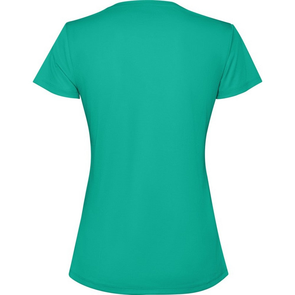 Jade Green - Back - Roly Womens-Ladies Estoril Short-Sleeved T-Shirt