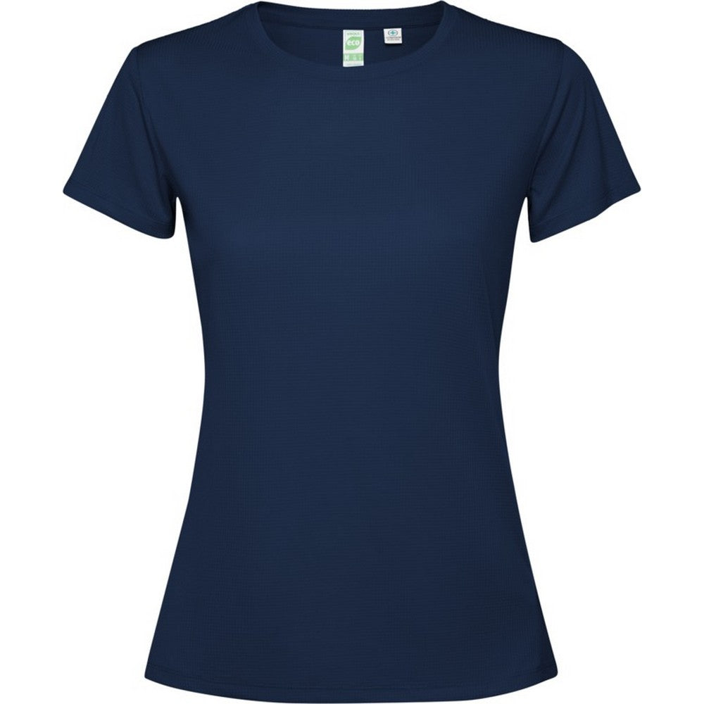 Navy Blue - Front - Roly Womens-Ladies Estoril Short-Sleeved T-Shirt