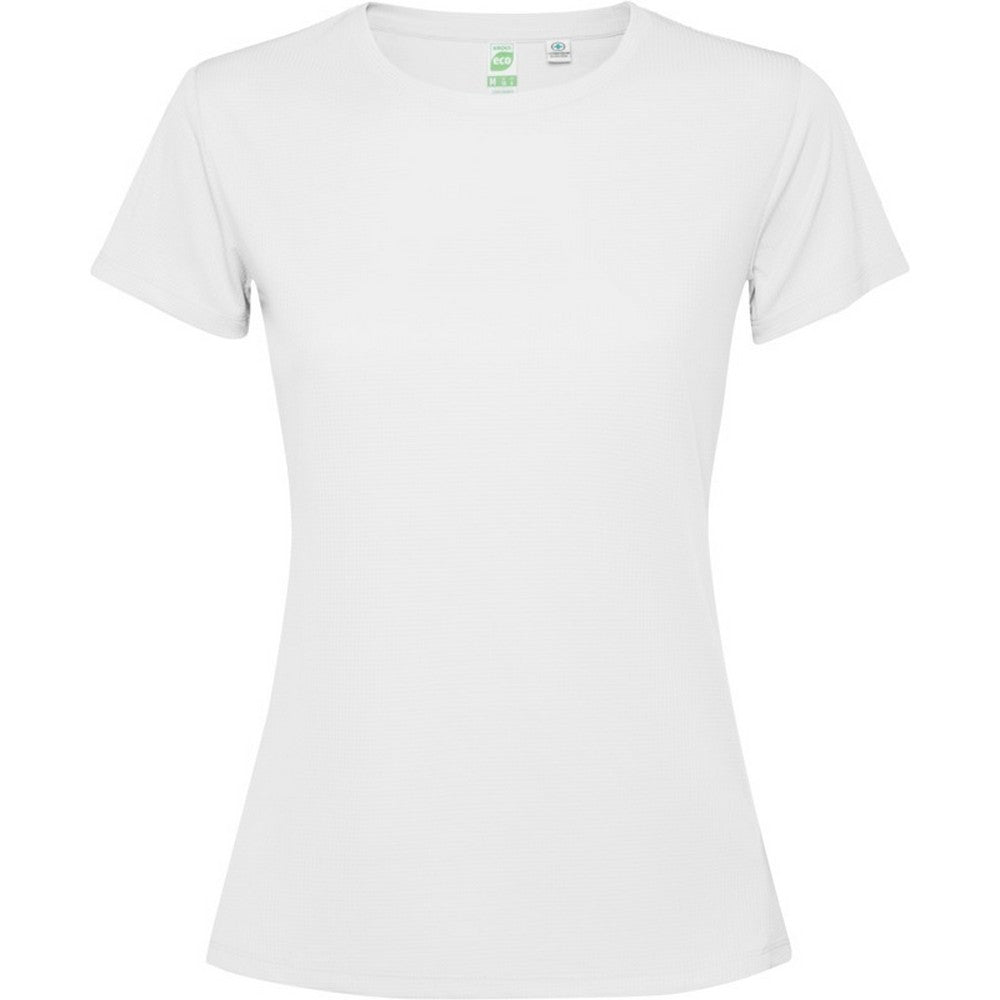 White - Front - Roly Womens-Ladies Estoril Short-Sleeved T-Shirt