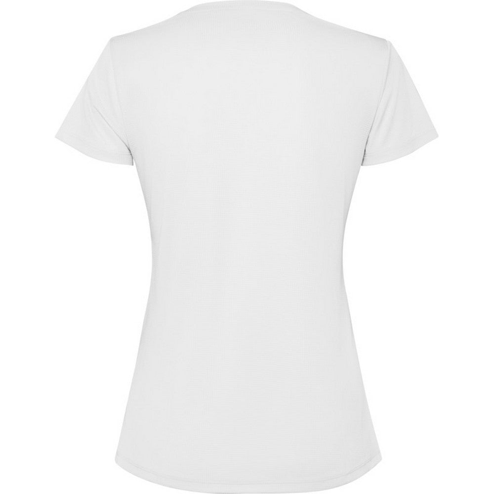 White - Back - Roly Womens-Ladies Estoril Short-Sleeved T-Shirt