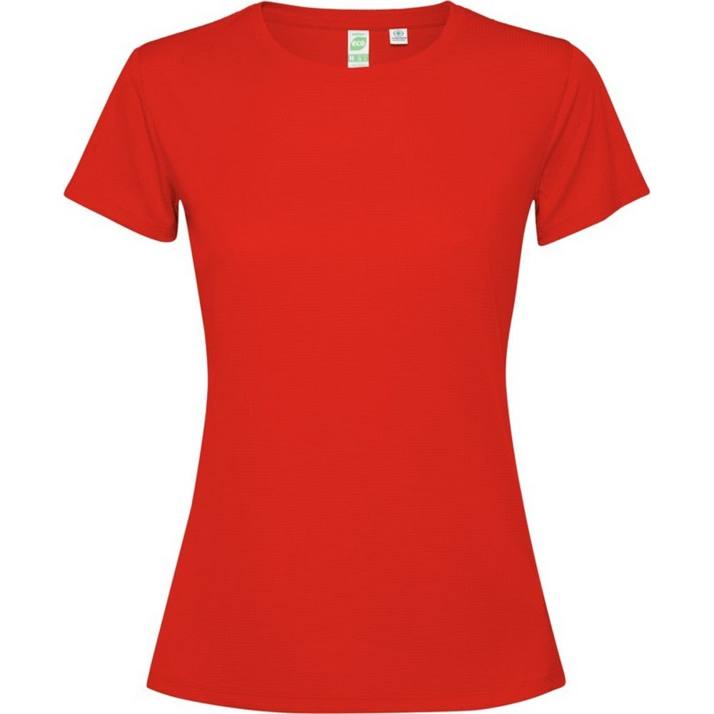 Red - Front - Roly Womens-Ladies Estoril Short-Sleeved T-Shirt