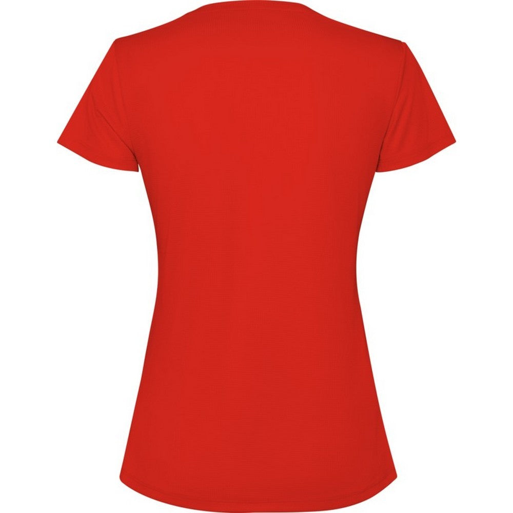 Red - Back - Roly Womens-Ladies Estoril Short-Sleeved T-Shirt
