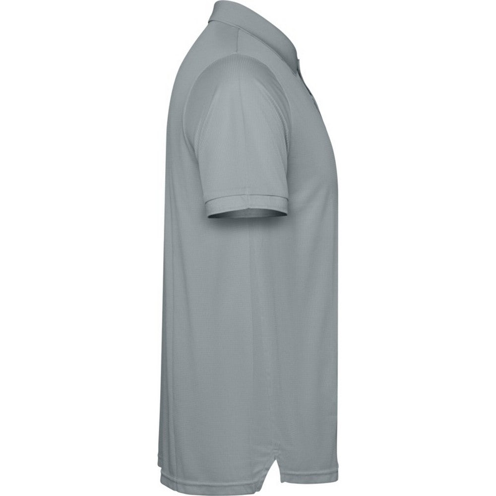 Grey - Side - Roly Mens Tormo Short-Sleeved Polo Shirt