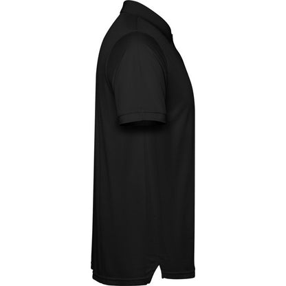 Solid Black - Side - Roly Mens Tormo Short-Sleeved Polo Shirt