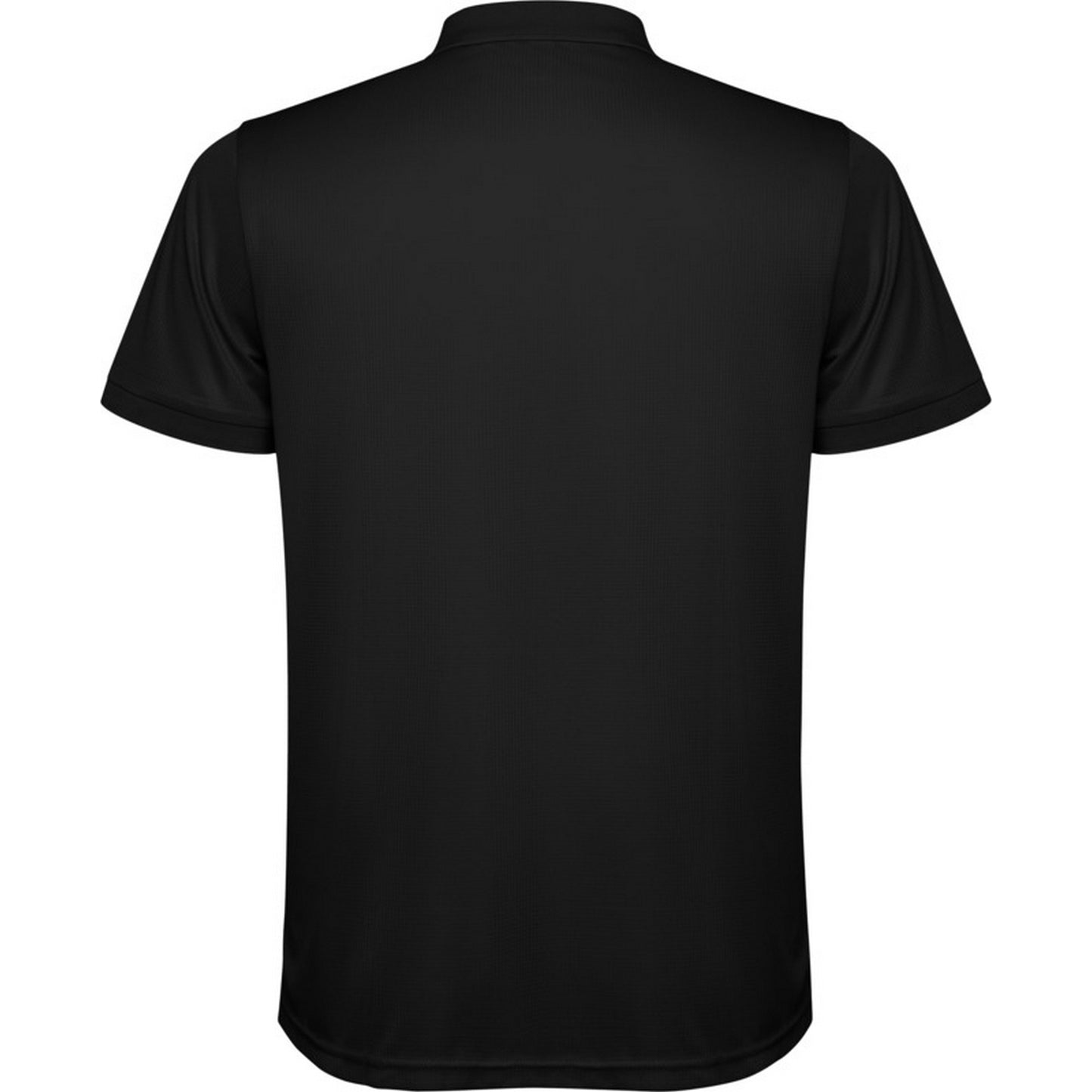 Solid Black - Back - Roly Mens Tormo Short-Sleeved Polo Shirt