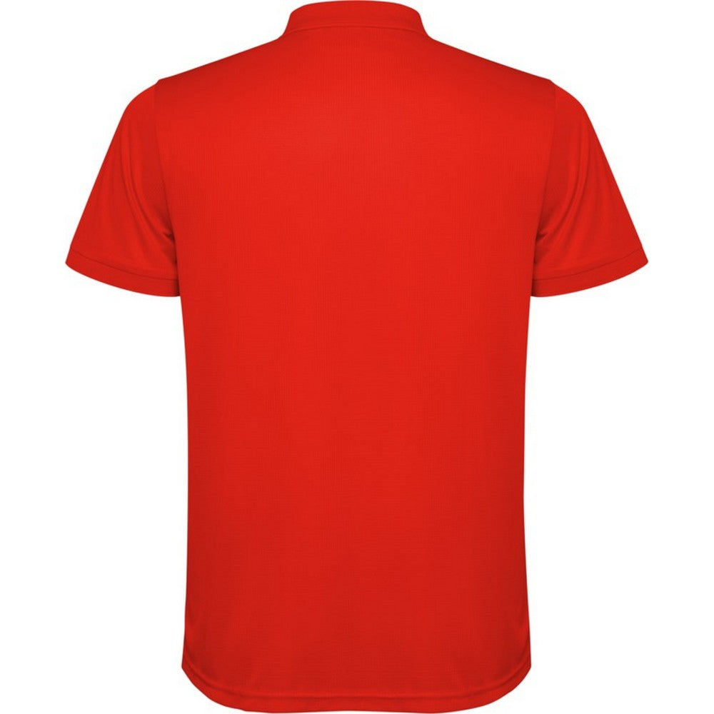 Red - Back - Roly Mens Tormo Short-Sleeved Polo Shirt