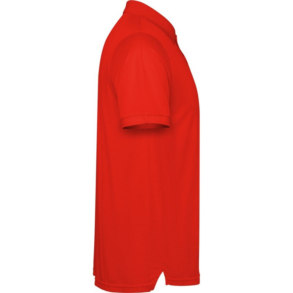 Red - Side - Roly Mens Tormo Short-Sleeved Polo Shirt