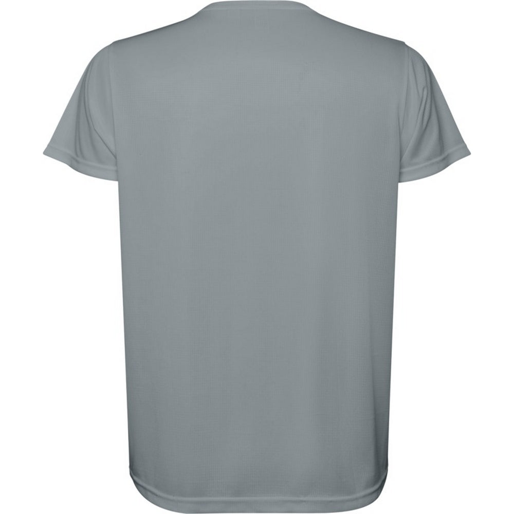 Grey - Back - Roly Mens Estoril Short-Sleeved T-Shirt