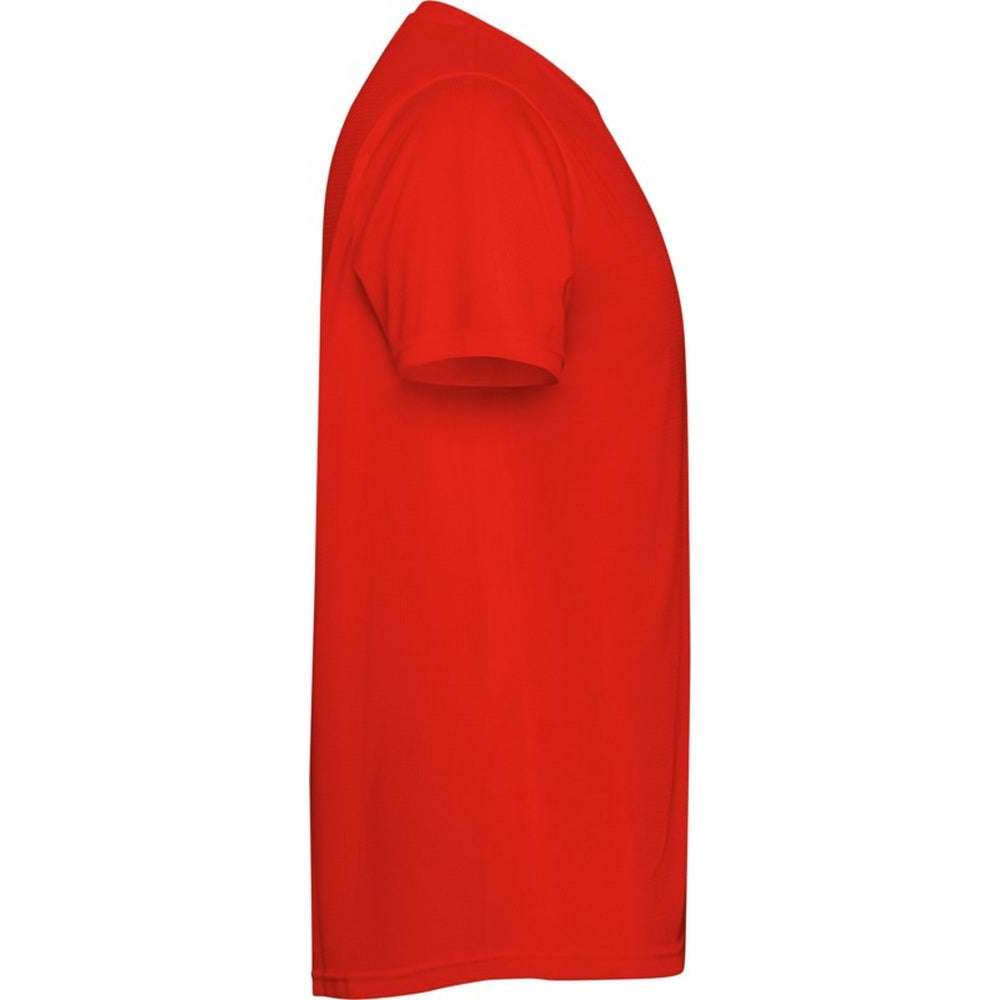 Red - Side - Roly Mens Estoril Short-Sleeved T-Shirt