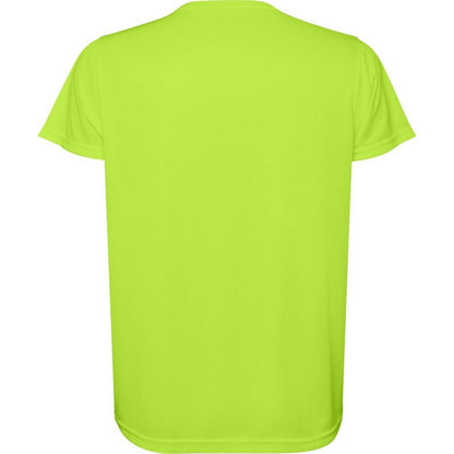 Fluorescent Green - Back - Roly Mens Estoril Short-Sleeved T-Shirt