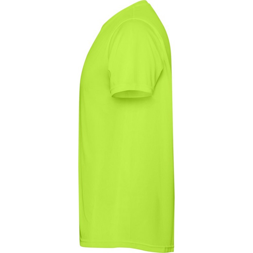 Fluorescent Green - Lifestyle - Roly Mens Estoril Short-Sleeved T-Shirt