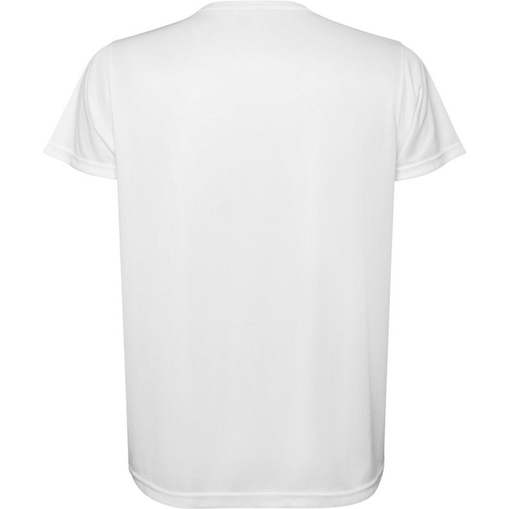 White - Back - Roly Childrens-Kids Estoril Short-Sleeved T-Shirt
