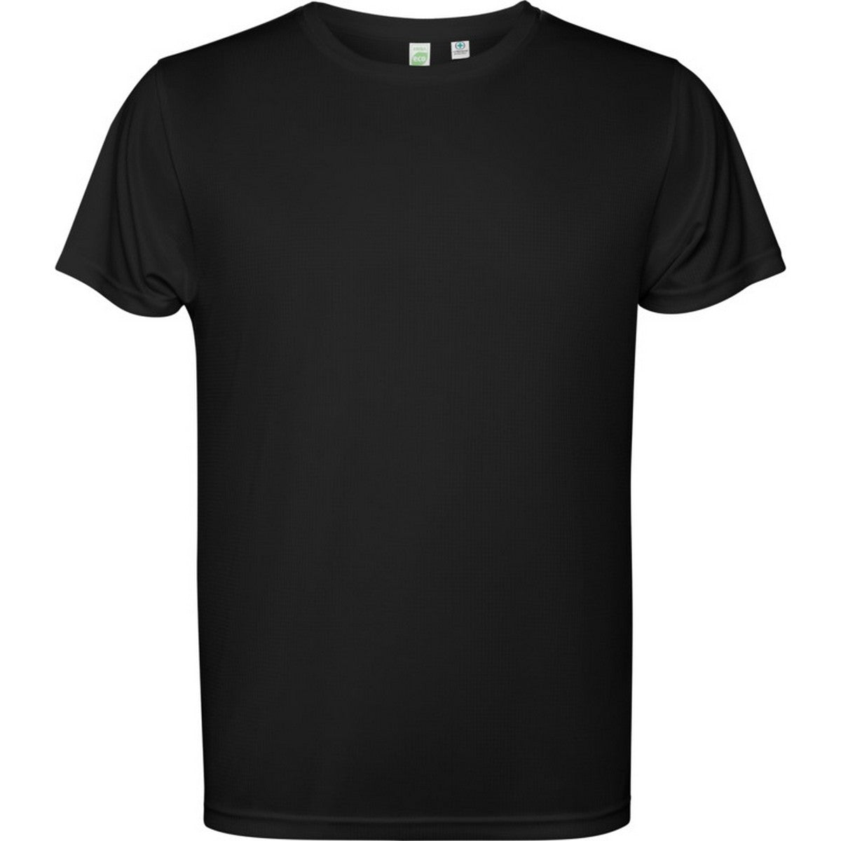Solid Black - Front - Roly Childrens-Kids Estoril Short-Sleeved T-Shirt