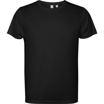 Solid Black - Front - Roly Childrens-Kids Estoril Short-Sleeved T-Shirt