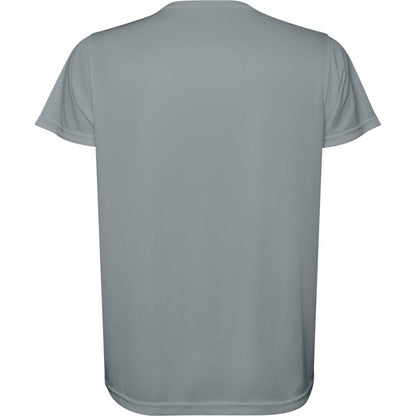 Grey - Back - Roly Childrens-Kids Estoril Short-Sleeved T-Shirt