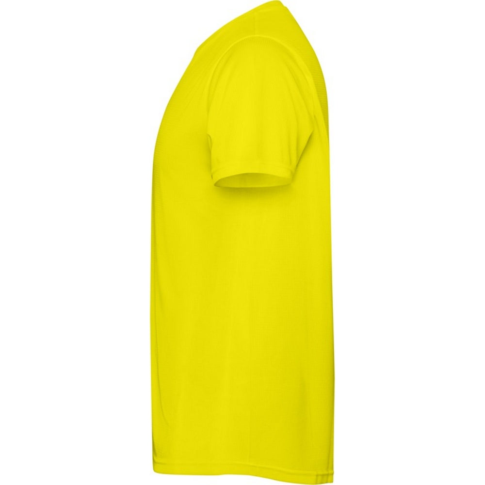Fluorescent Yellow - Side - Roly Childrens-Kids Estoril Short-Sleeved T-Shirt