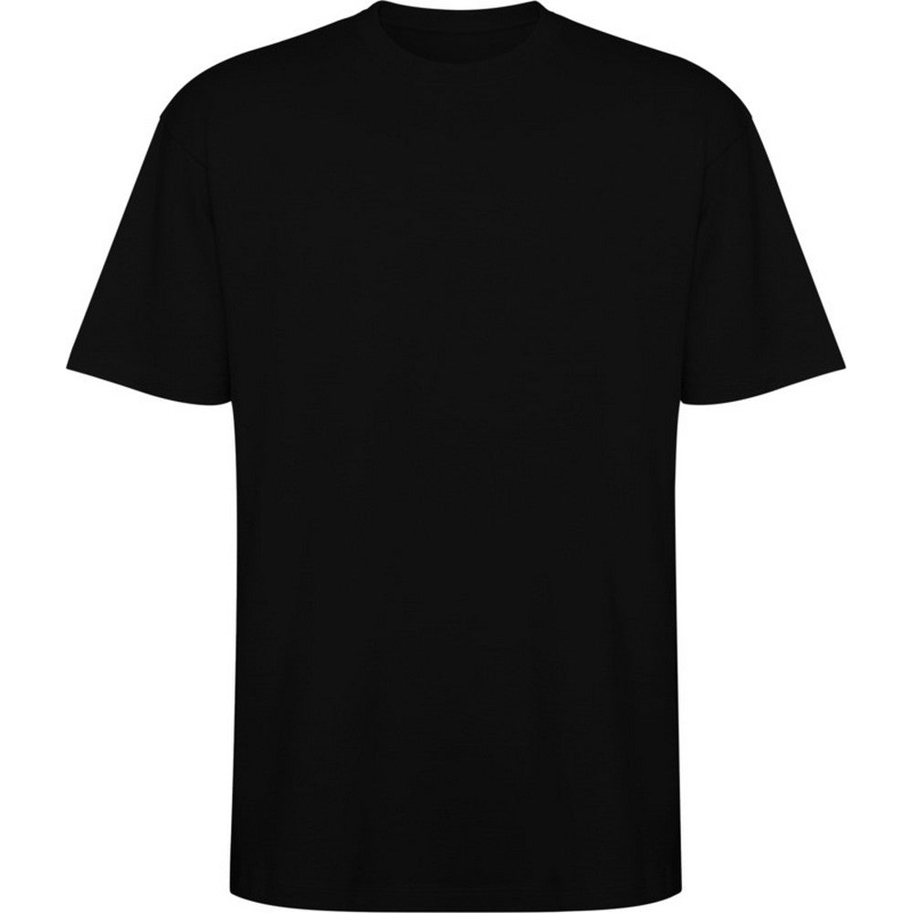 Solid Black - Front - Roly Unisex Adult Bull Oversized Short-Sleeved T-Shirt