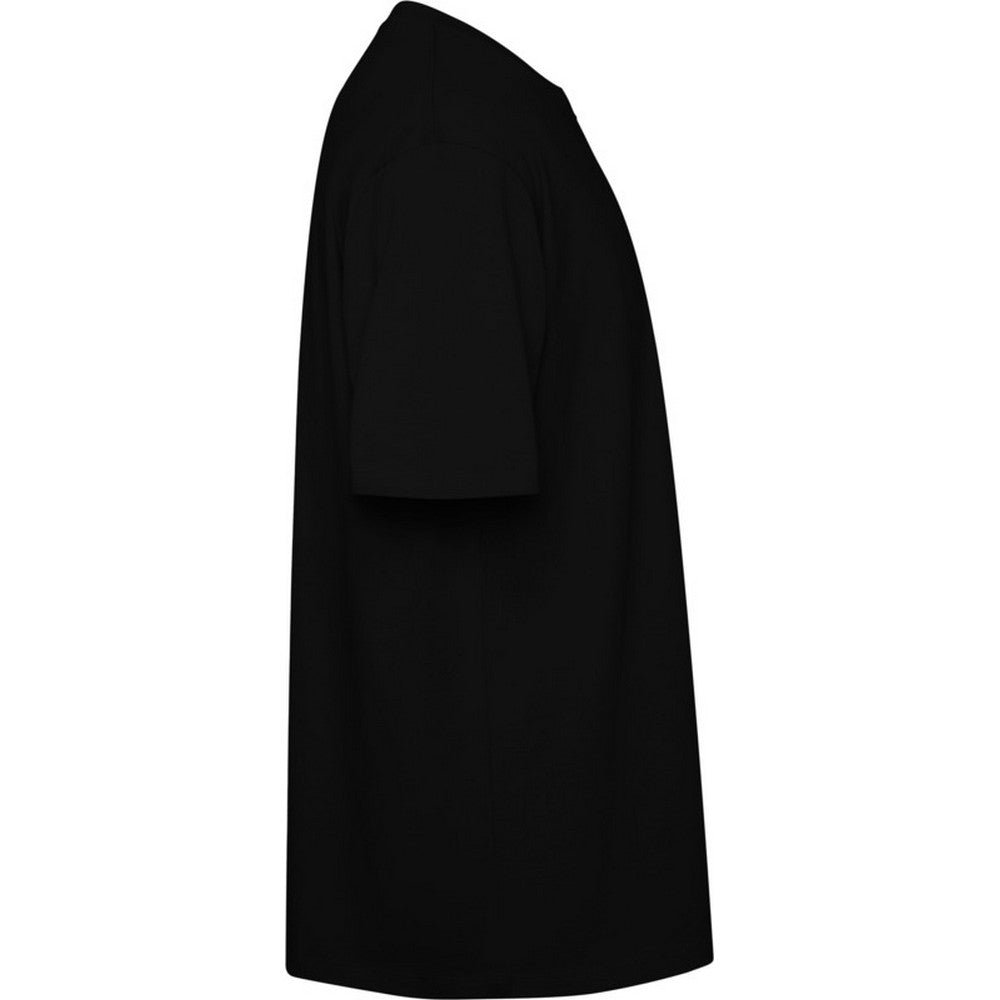 Solid Black - Side - Roly Unisex Adult Bull Oversized Short-Sleeved T-Shirt