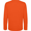 Fire Orange - Back - Roly Unisex Adult Estoril Long-Sleeved T-Shirt